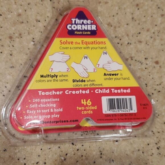 Three Corner Multiplication Division Facts Flash Homeschool - Picture 2 of 2